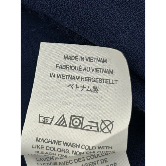 Madewell Jumpsuit Womens Size 2 Navy Blue Smocked Button-Front Wide Leg Cropped - Picture 11 of 16